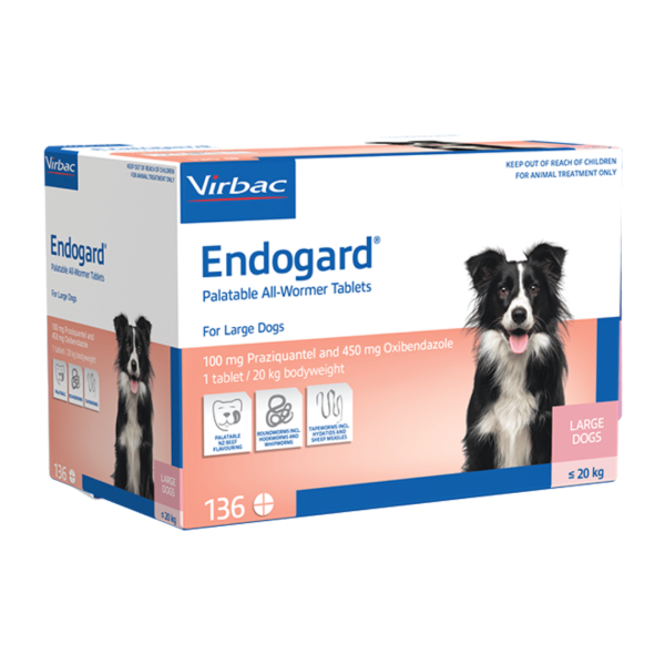 Endogard for large dogs 20kg (sold per tablet)