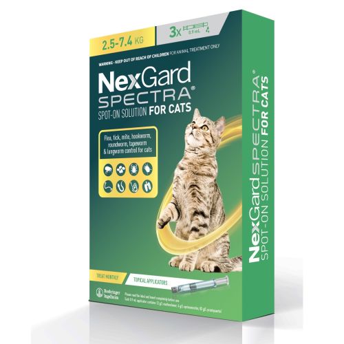 Nexgard Spectra for LARGE Cats 2.5 7.4kg 3 pack My Vet New