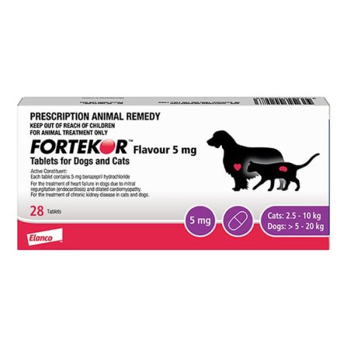 Fortekor 5mg tablets for dogs and cats My Vet New Zealand s Largest Online Pet Pharmacy