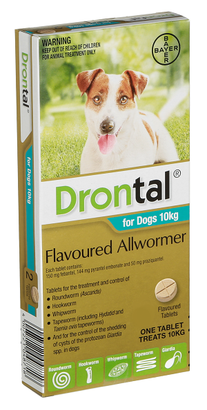 Drontal for SMALL DOGS up to 10kg Sold Per Tablet