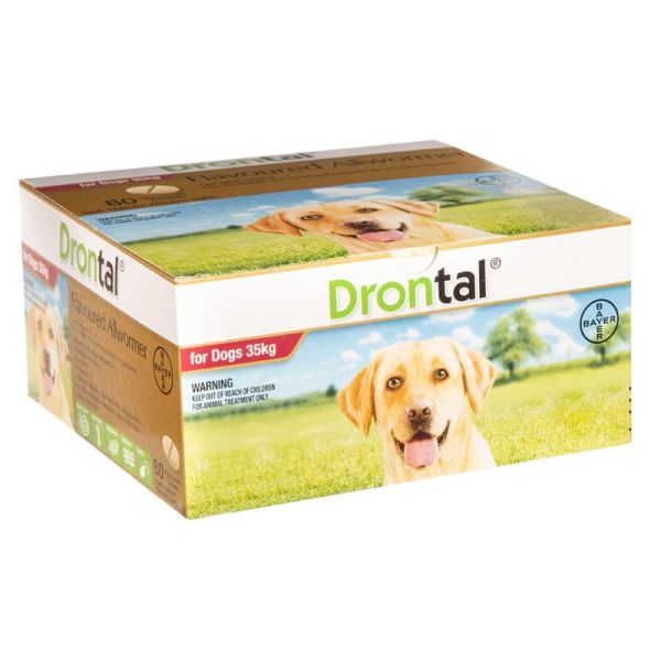 Drontal for LARGE DOG flavored tablets x  80 