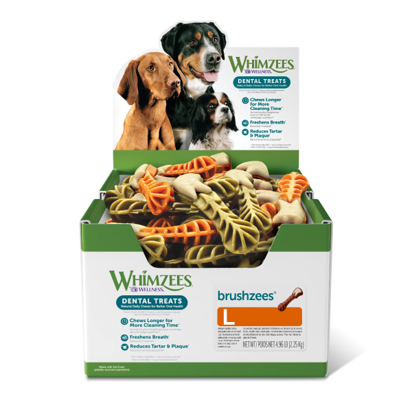 Whimzees Brushzees Large bulk box of 30 chews (Best before 06/2025)