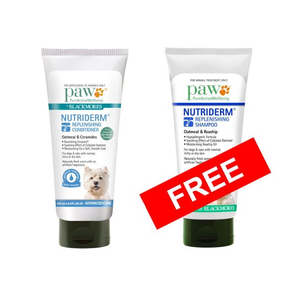 Paw Nutriderm Replenishing Conditioner with FREE Nutriderm Shampoo (Exp 04/2024)