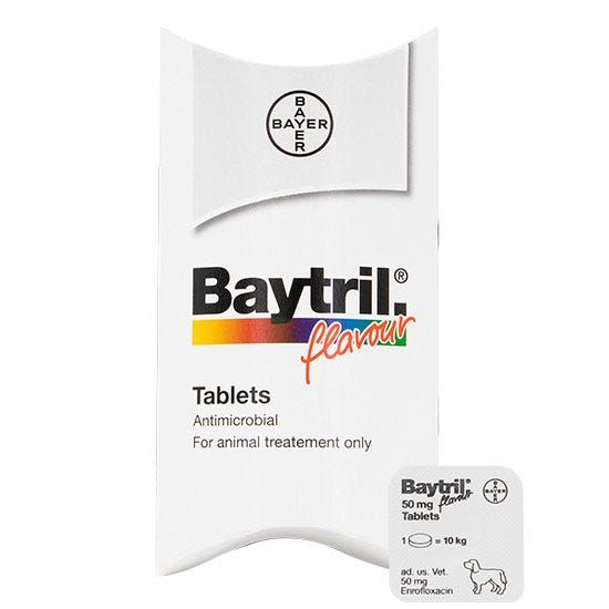Baytril 50mg 100 Tablets | Prescription Required