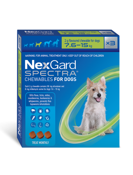 Nexgard Spectra medium dog 7.6-15kg 3 pack