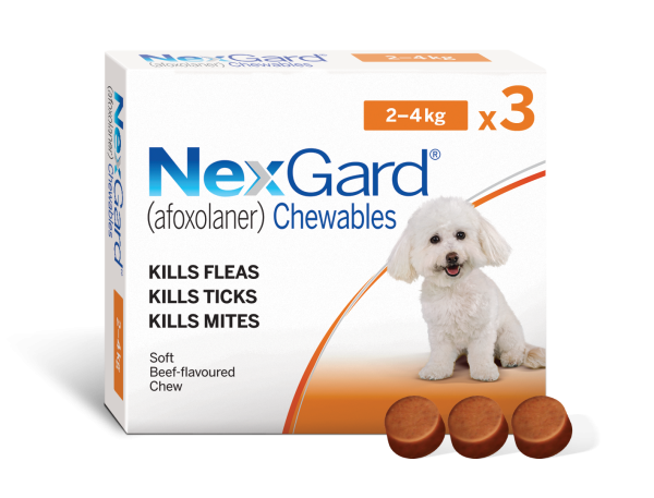 Nexgard for Very Small Dogs 3 Pack 2-4kg