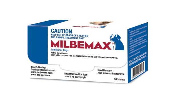 Milbemax wormer for Large Dogs Bulk box of 50