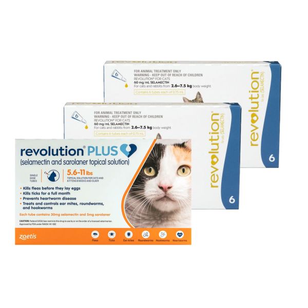 Revolution for Cats - 2 x 6 Pack Deal with FREE Revolution PLUS Medium 3 Pack