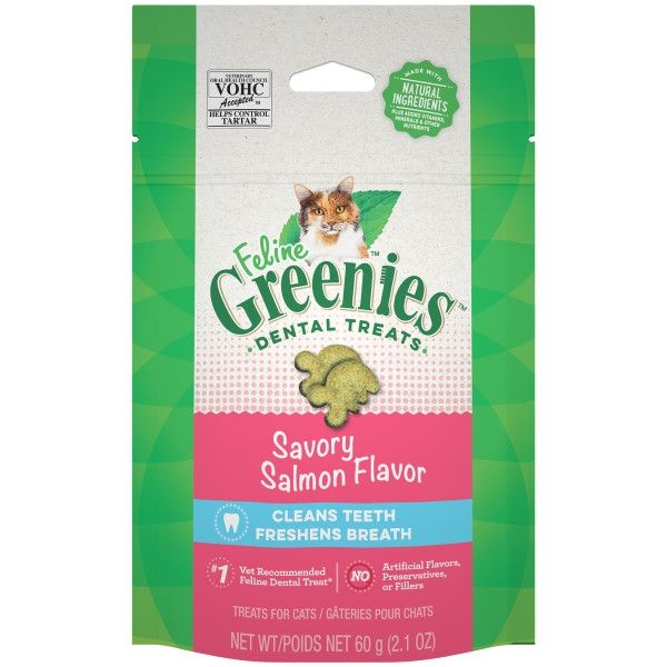 Greenies Feline Chews - Savoury Salmon 60g size