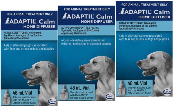  Adaptil Dog Appeasing Pheromone  Refill 48ml x 3 
