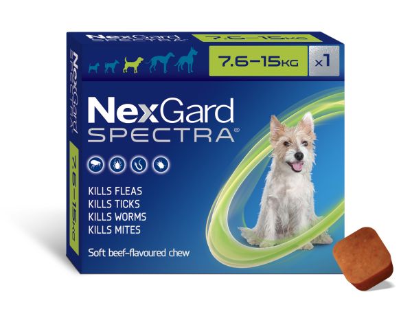 Nexgard Spectra medium dog 7.6-15kg SINGLE