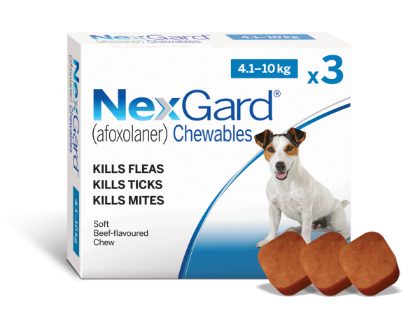 Nexgard  for  Small Dogs  3 Pack  4-10kg 