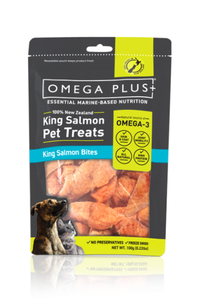 Omega Plus Pet Treat King Salmon Bites 100g